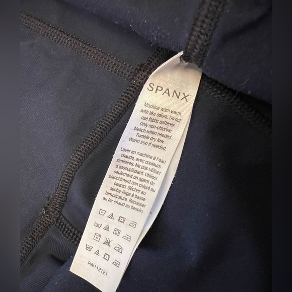 Spanx by Sara Blakely Active Shape Compression Leggings Blue/Black Size XL - Picture 7 of 7